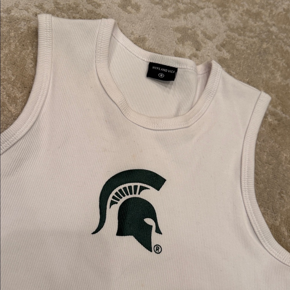 Hype and Vice Michigan State Cut Off Tank size small - Picture 5 of 9